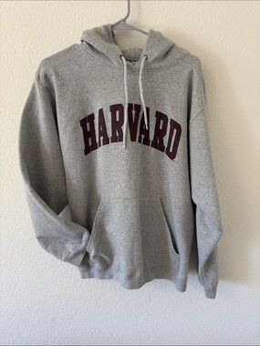 90s Vintage Harvard Hoodie Made in the USA gray medium The Cotton Exchange